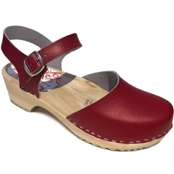 AM-Toffeln 414 Clog Sandals in Red