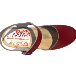 AM-Toffeln 414 Clog Sandals in Red