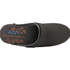 AM-Toffeln Swedish Style Clogs in Black Suede (100)