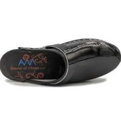 AM-Toffeln Swedish Style Clogs in Black Patent (100)