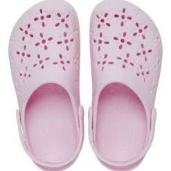 Crocs Classic Floral Cut Out Clogs (210927) - Pink Milk