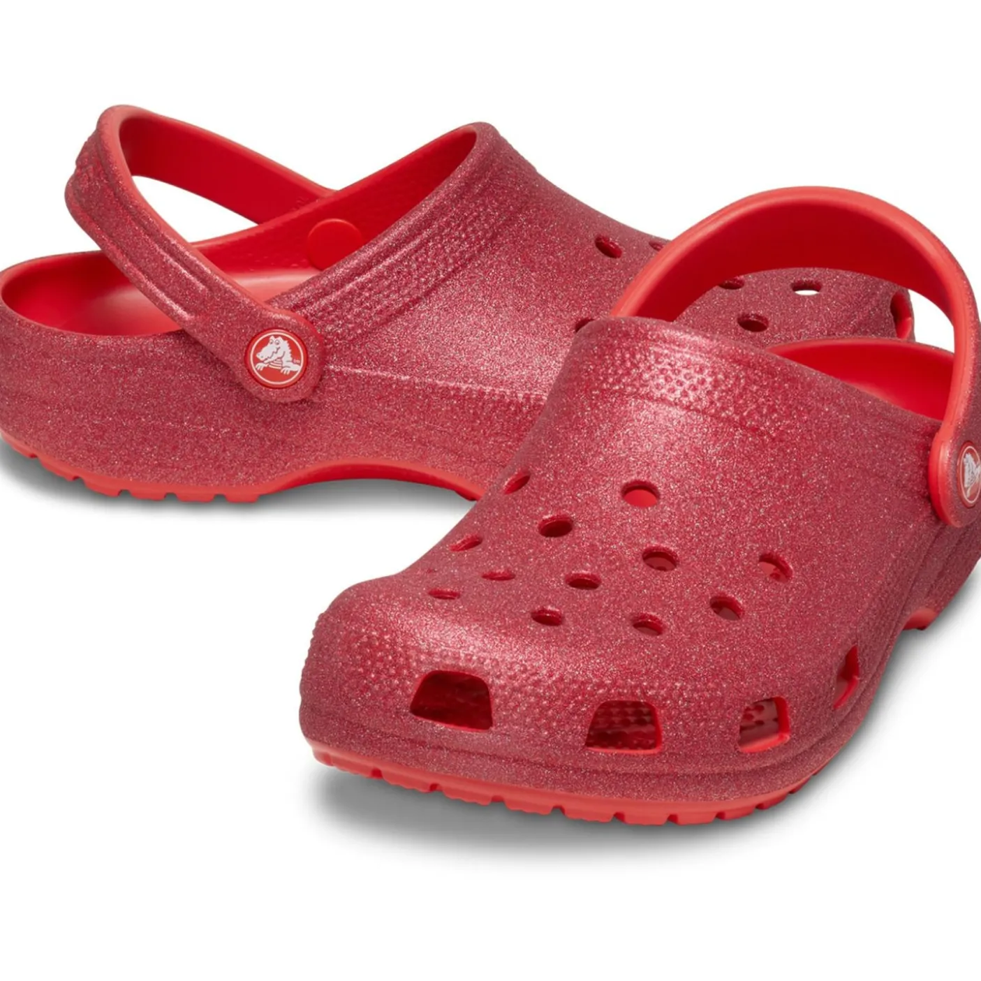 Crocs Classic Glitter Clogs (205942) - Cherry Red