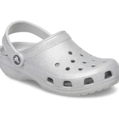 Crocs Classic Glitter Kids Clogs (206993) - Silver Glitter