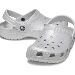 Crocs Classic Glitter Kids Clogs (206993) - Silver Glitter