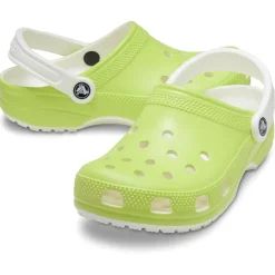 Crocs Classic Glow in the Dark Kids Clogs (209158) - Limeade