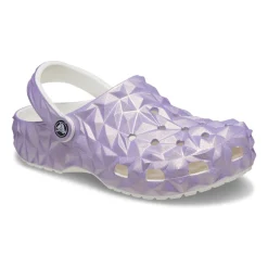 Crocs Classic Iridescent Geometric Clog (209841) - White (Lilac)