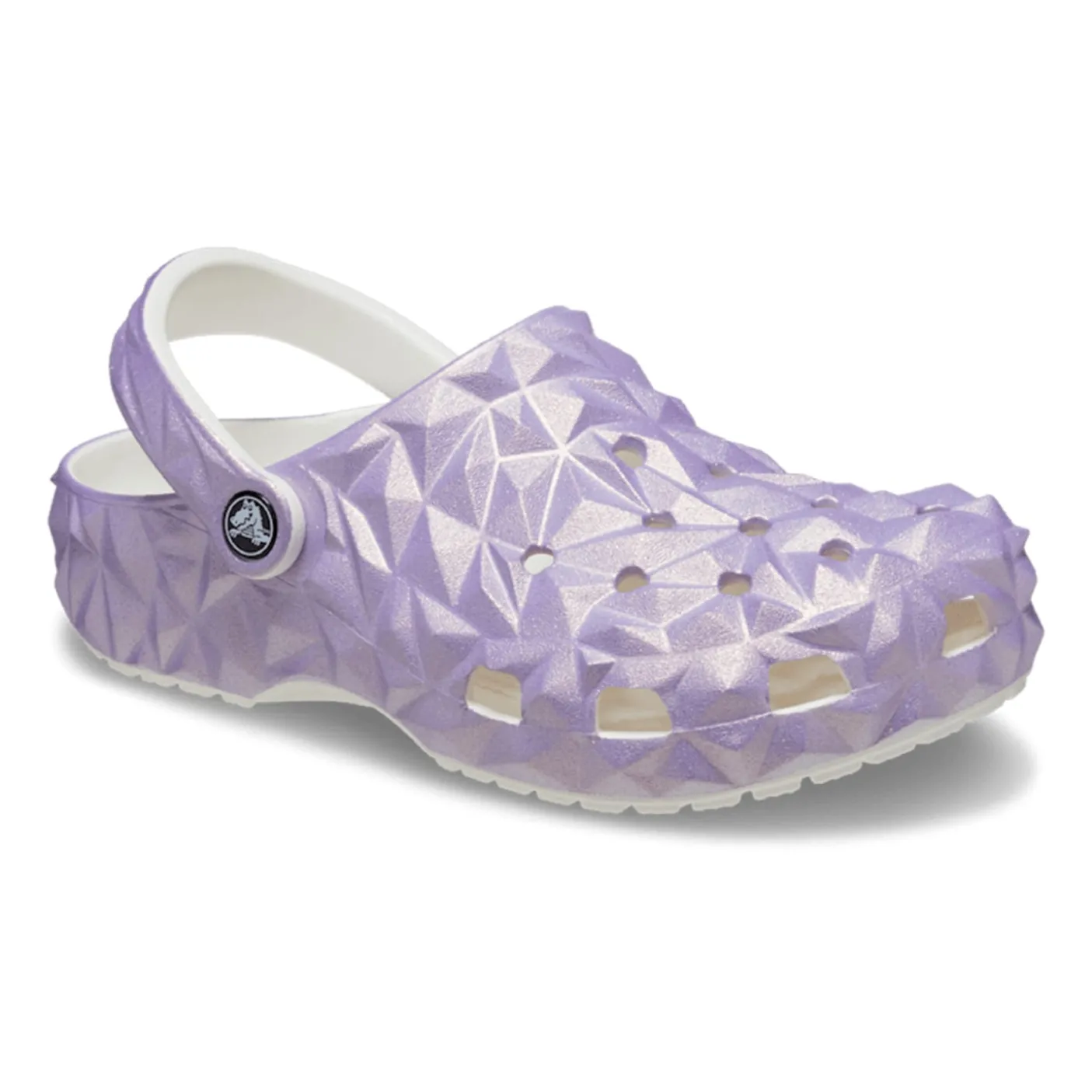 Crocs Classic Iridescent Geometric Clog (209841) - White (Lilac)