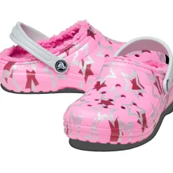 Crocs Classic Lined Kids Disco Dance Party Clog (208085) - Taffy Pink/Multi