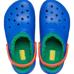 Crocs Classic Lined Kids Clogs (207010) - Blue Bolt/Multi