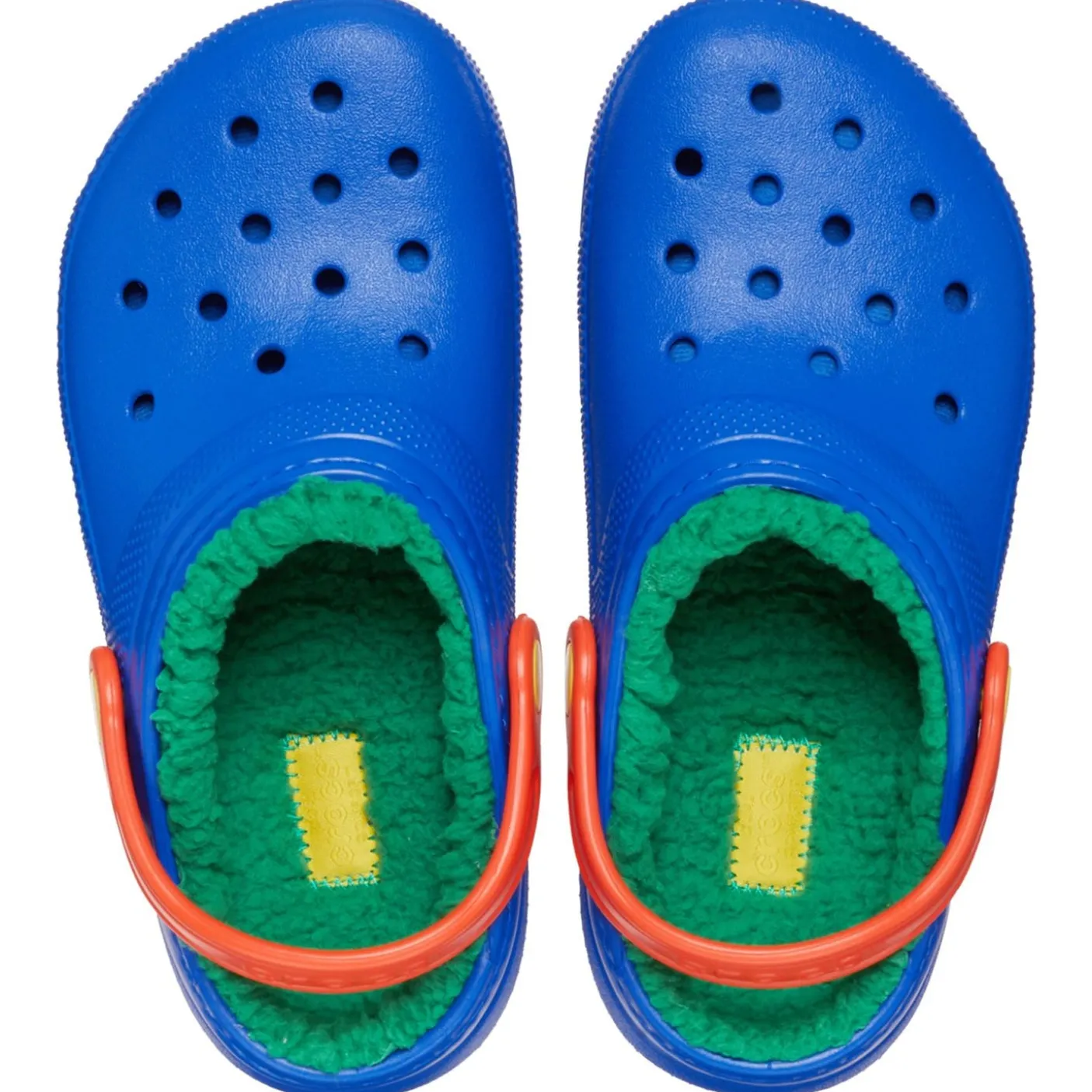 Crocs Classic Lined Kids Clogs (207010) - Blue Bolt/Multi