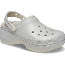 Crocs Classic Platform Glitter Lined Clog (210413) - Silver