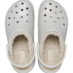 Crocs Classic Platform Glitter Lined Clog (210413) - Silver