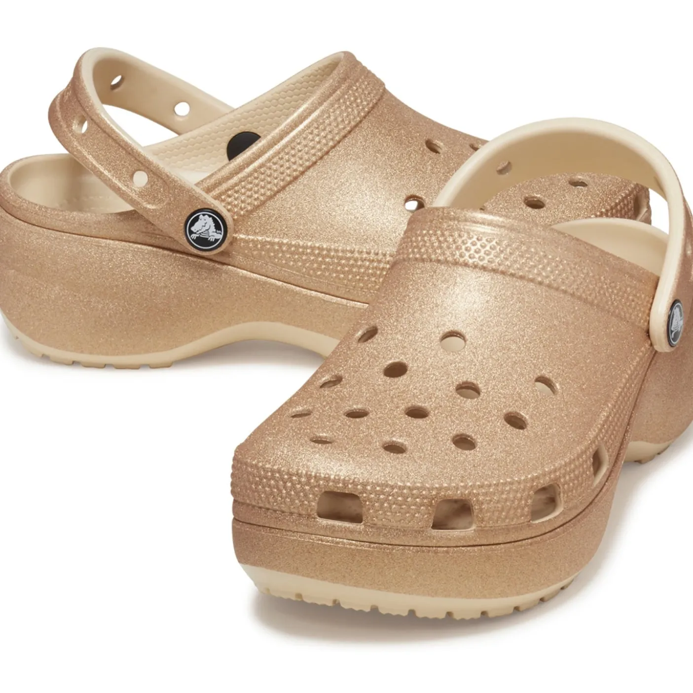 Crocs Classic Platform Glitter Clog (207241) - Shiitake