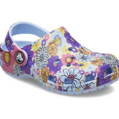 Crocs Classic Retro Floral Toddlers Clogs (209069) - Blue Calcite/Multi
