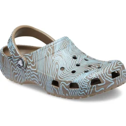 Crocs Classic Topographic Clog (208263) - Khaki/Multi