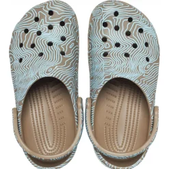 Crocs Classic Topographic Clog (208263) - Khaki/Multi