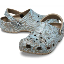 Crocs Classic Topographic Clog (208263) - Khaki/Multi