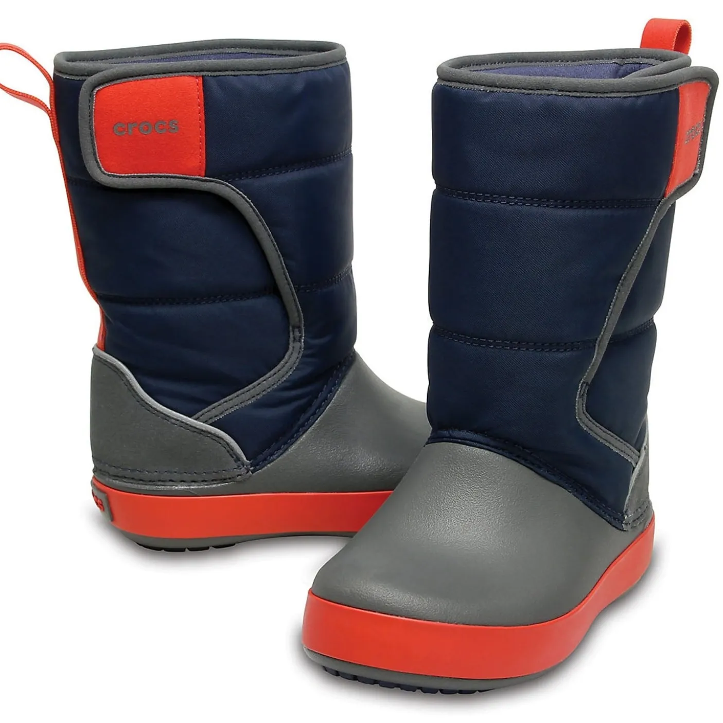 Crocs LodgePoint Kids Snow Boot - Navy/Slate Grey
