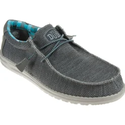 Hey Dude Wally Sox Textile (40019) - Charcoal