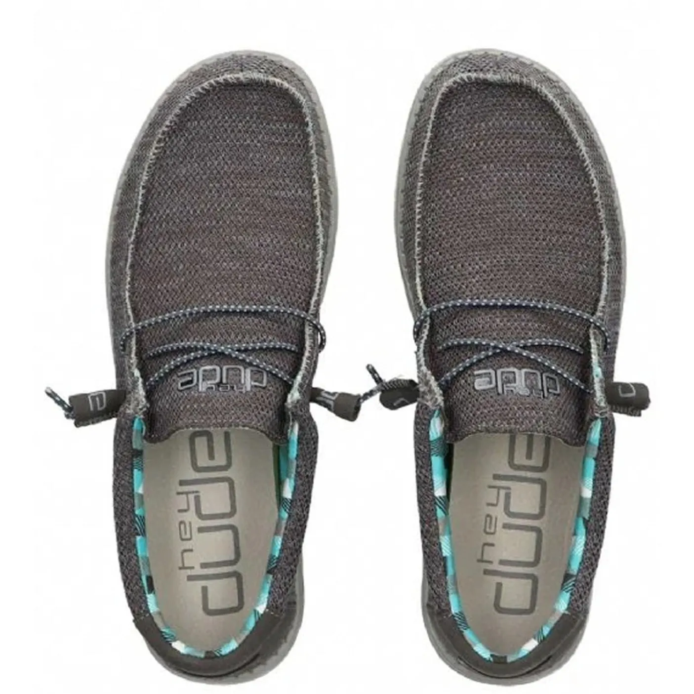 Hey Dude Wally Sox Textile (40019) - Charcoal