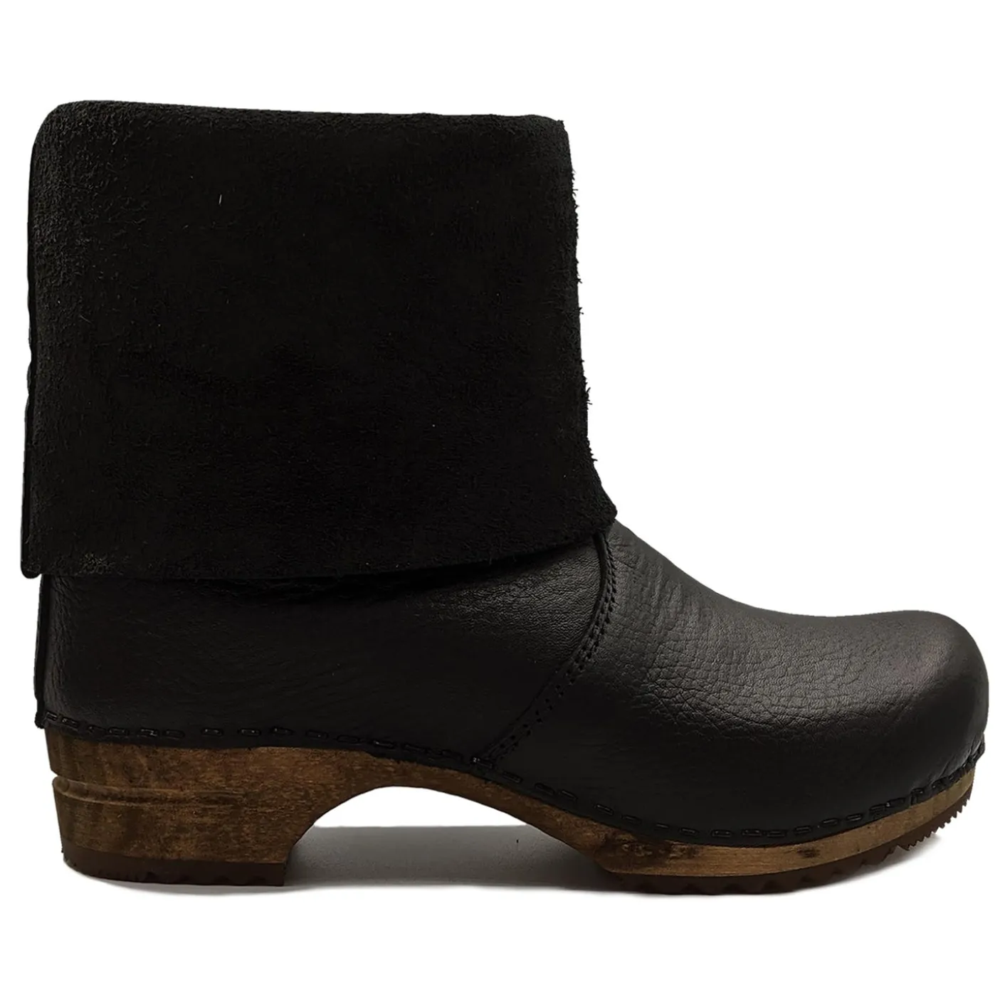 Sanita Alison Roll-top Clog Boots in Black (454444)