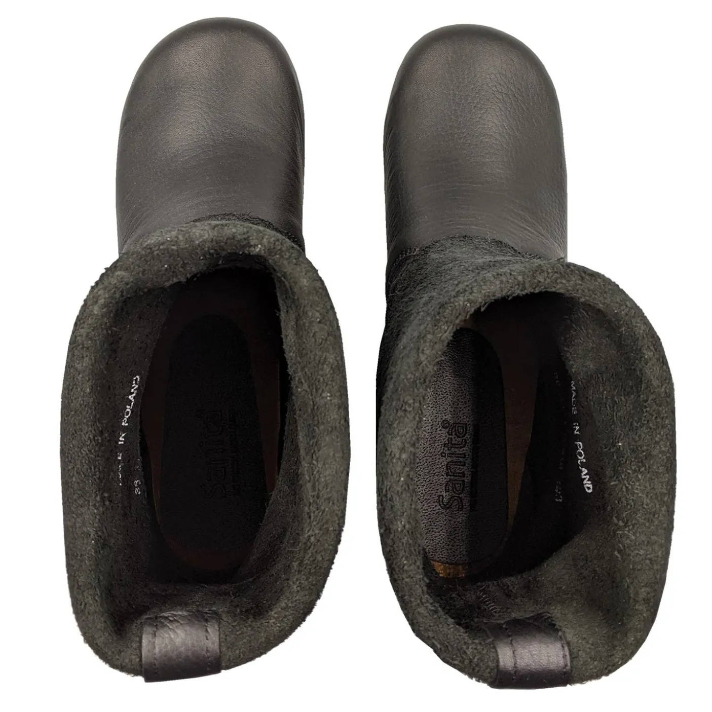 Sanita Alison Roll-top Clog Boots in Black (454444)