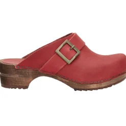 Sanita Big Buckle Danish Clogs in Red (453062)