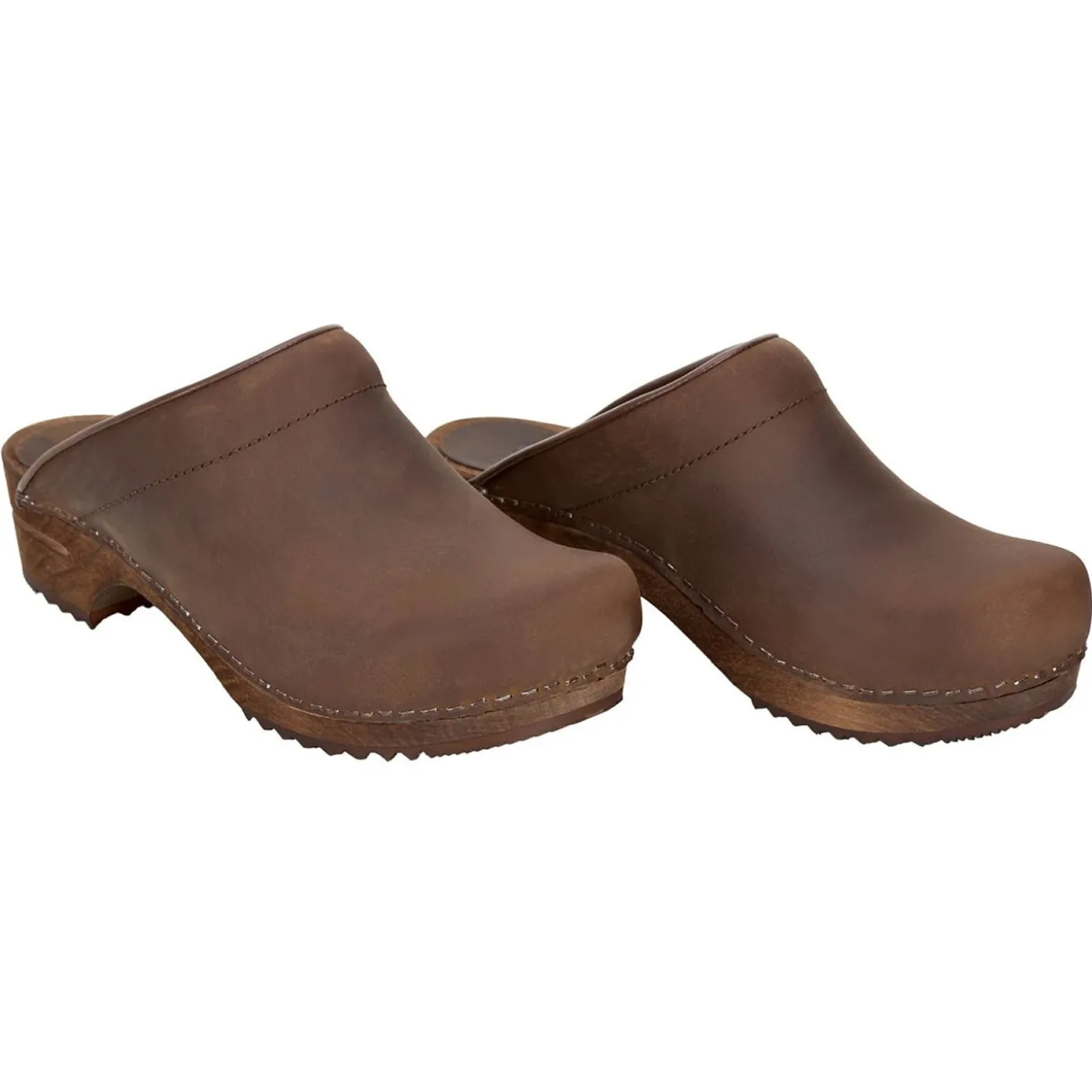 Sanita Chrissy Wooden Clogs in Antique Brown (1200009)
