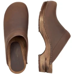 Sanita Chrissy Wooden Clogs in Antique Brown (1200009)