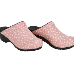 Sanita Fenja Spotty Flexible Clogs in Rose (457048)