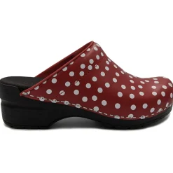 Sanita Fenja Spotty Flexible Clogs in Red (457048)