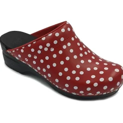 Sanita Fenja Spotty Flexible Clogs in Red (457048)