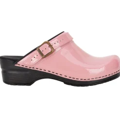 Sanita Freya Patent Flexible Clogs in Rose (457548)