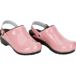 Sanita Freya Patent Flexible Clogs in Rose (457548)