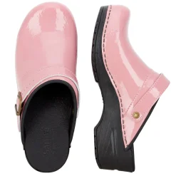 Sanita Freya Patent Flexible Clogs in Rose (457548)