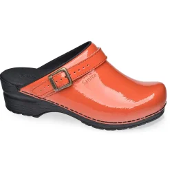 Sanita Freya Patent Flexible Clogs in Orange (457548)