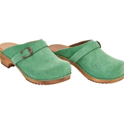 Sanita Hedi Danish Suede Clogs in Mint (457190)