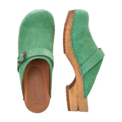 Sanita Hedi Danish Suede Clogs in Mint (457190)