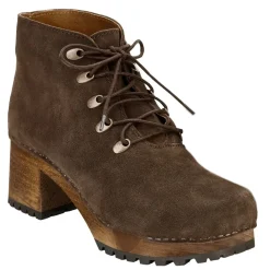 Sanita Hesta Lace-up Clog Boots in Coffee (473171)