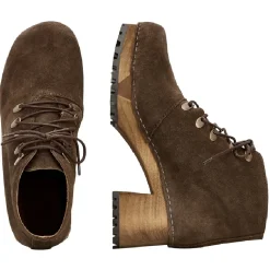 Sanita Hesta Lace-up Clog Boots in Coffee (473171)