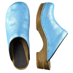 Sanita Laerke Wooden Clogs in Blue (7450050)