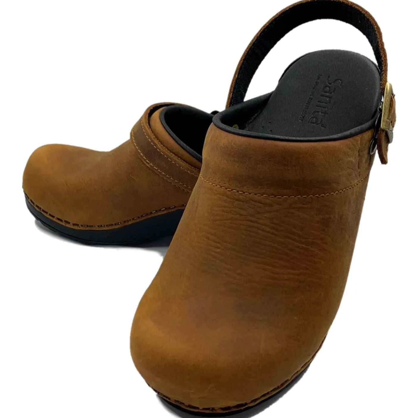 Sanita Morse Oiled Danish Clogs in Chestnut (1200038)