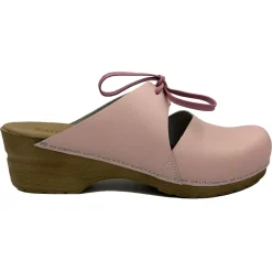 Sanita Osay Lace-Up Clog Sandals in Rose (472018)