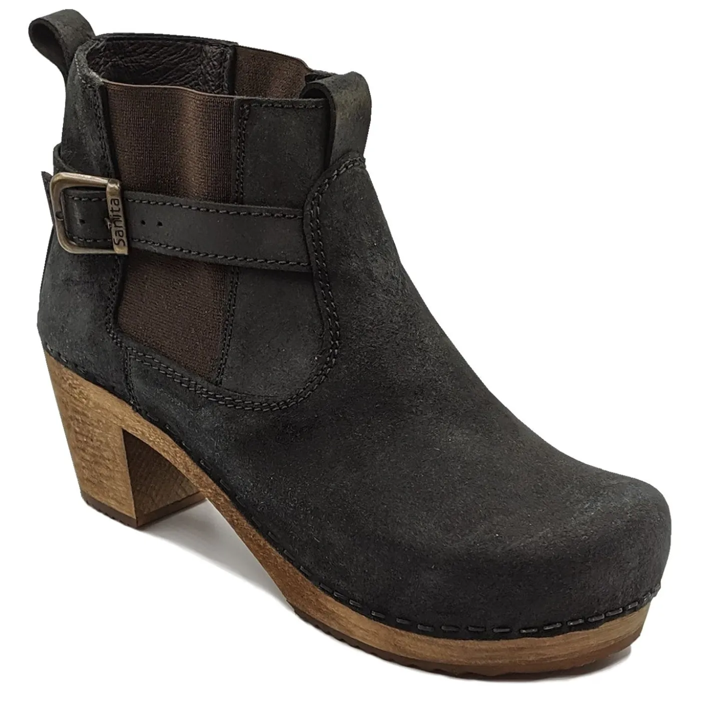 Sanita Peggy-Sue Jodhpur Clog Boots in Black (454222)
