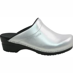 Sanita Sonja PU Open Clogs in Silver (1500047)