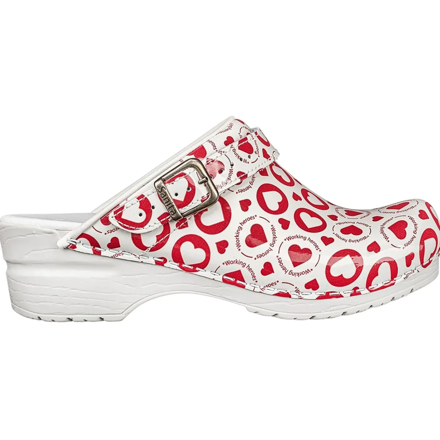Sanita Working Heroes Heart Print Clogs (101520038)